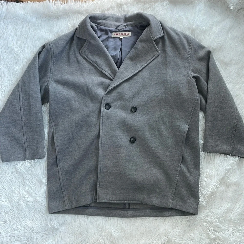 FREE PEOPLE Mari Solid Oversized Blazer Large - Picture 4 of 13
